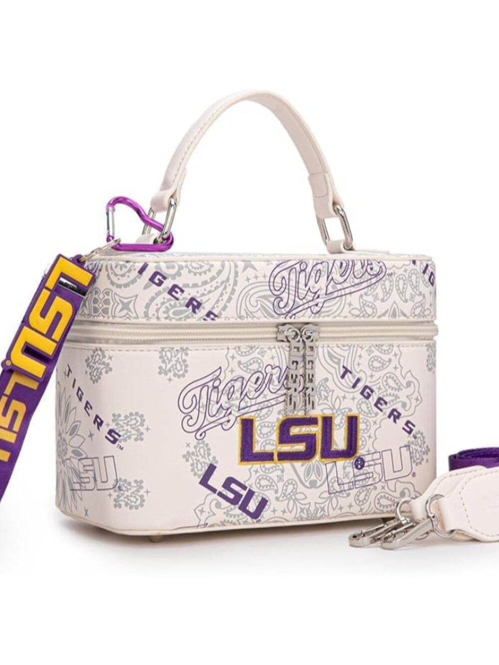 NCAA Makeup Bag for Women, Portable Cosmetic Bag, Large Capacity Travel Makeup B